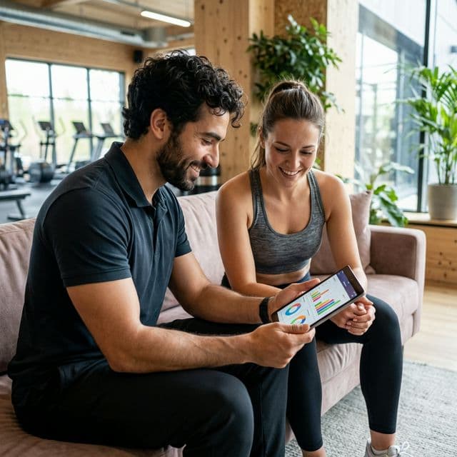 Coach consulting with a client