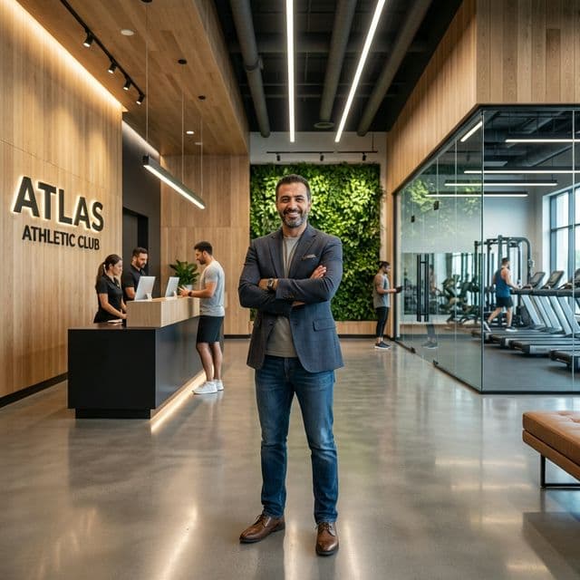 Venue owner in a modern fitness studio